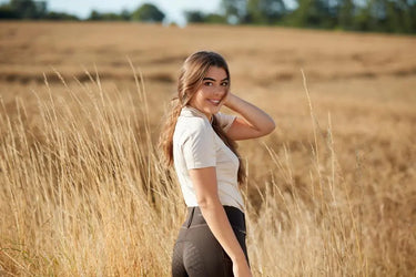 Equipage Ladies Awesome Sandshell Melange Short Sleeve Riding Blouse| Online For Equine