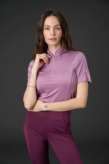 Equipage Ladies Awesome Very Grape Short Sleeve Riding Blouse| Online For Equine
