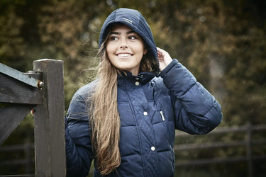 Buy Equipage Ladies Quilted Candice Navy Long Jacket - UK 16| Online for Equine