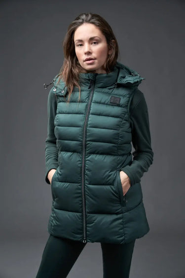 Buy Equipage Ladies Quilted Jill Spruce Green Winter Gilet| Online for Equine