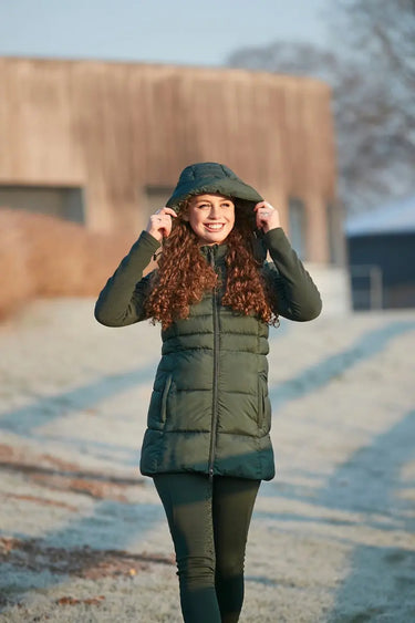 Buy Equipage Ladies Quilted Jill Spruce Green Winter Gilet| Online for Equine