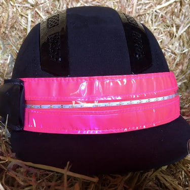 Buy Equisafety Reflective LED Rechargeable Flashing Hat Band -Pink| Online for Equine