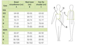 Buy Equitheme Children's Easy Fit Body Protector Size Guide | Online for Equine
