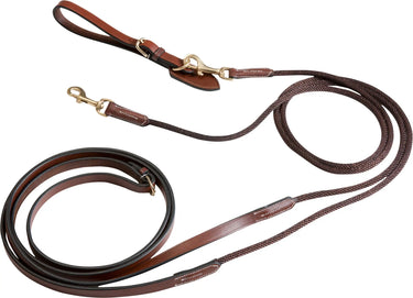 Eric Thomas Pro Leather/Rope Draw Reins| Online For Equine