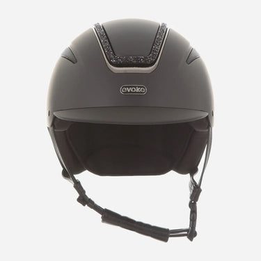 Evoke Callisto Classic Peak Riding Hat Black Black Crystal Frame| Online For Equine