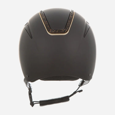 Evoke Callisto Classic Peak Riding Hat Black Gold Crystal Frame| Online For Equine