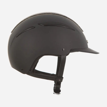 Evoke Callisto Classic Peak Riding Hat Black Gold Crystal Frame| Online For Equine