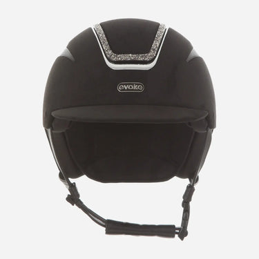 Evoke Callisto Classic Peak Riding Hat Black Metallic Marcasite Crystal Frame| Online For Equine