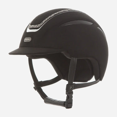 Evoke Callisto Classic Peak Riding Hat Black Metallic Marcasite Crystal Frame| Online For Equine