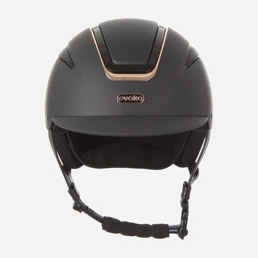 Evoke Callisto Classic Peak Riding Hat Black Rose Gold| Online For Equine