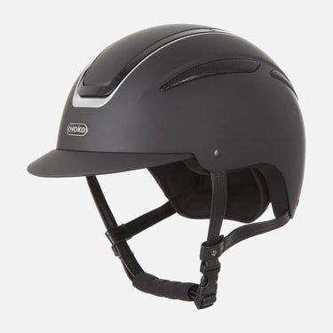 Evoke Callisto Classic Peak Riding Hat Black/Silver| Online For Equine
