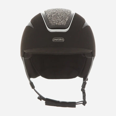 Evoke Callisto Classic Peak Riding Hat Black Suede Marcasite Crystal| Online For Equine