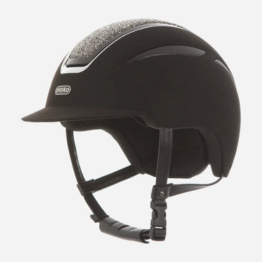 Evoke Callisto Classic Peak Riding Hat Black Suede Marcasite Crystal| Online For Equine