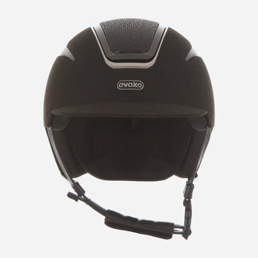 Evoke Callisto Classic Peak Riding Hat Black Suede Viper| Online For Equine