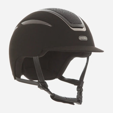 Evoke Callisto Classic Peak Riding Hat Black Suede Viper| Online For Equine
