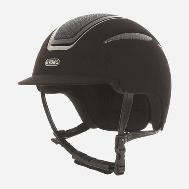 Evoke Callisto Classic Peak Riding Hat Black Suede Viper| Online For Equine