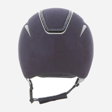 Evoke Callisto Classic Peak Riding Hat Cool Blue Suede Blue Crystal Frame| Online For Equine