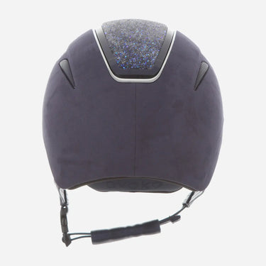 Evoke Callisto Classic Peak Riding Hat Cool Blue Suede Blue Crystal| Online For Equine
