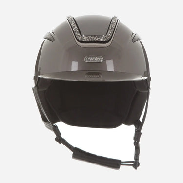 Evoke Callisto Classic Peak Riding Hat Metallic Graphite Marcasite Crystal Frame| Online For Equine