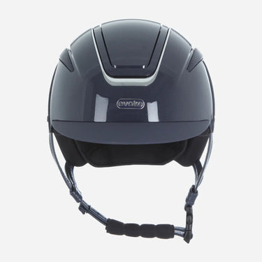 Evoke Callisto Classic Peak Riding Hat Navy Metallic/Chrome| Online For Equine