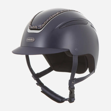 Evoke Callisto Classic Peak Riding Hat Navy Navy Crystal Frame| Online For Equine