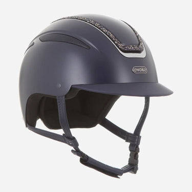 Evoke Callisto Classic Peak Riding Hat Navy Navy Crystal Frame| Online For Equine