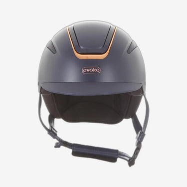 Evoke Callisto Classic Peak Riding Hat Navy Rose Gold| Online For Equine