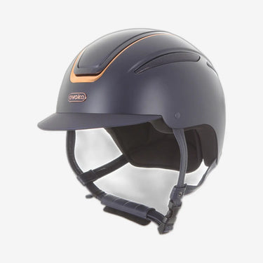 Evoke Callisto Classic Peak Riding Hat Navy Rose Gold| Online For Equine