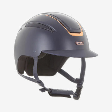 Evoke Callisto Classic Peak Riding Hat Navy Rose Gold| Online For Equine
