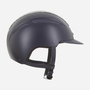 Evoke Callisto Classic Peak Riding Hat Navy Silver Crystal Frame| Online For Equine