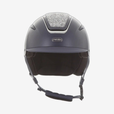 Evoke Callisto Classic Peak Riding Hat Navy Silver Crystal| Online For Equine