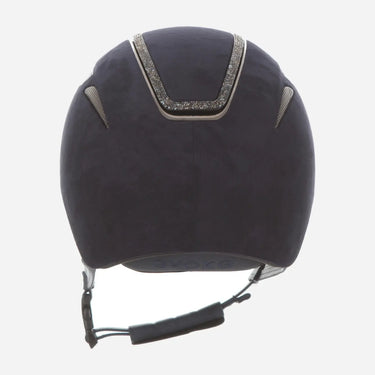 Evoke Callisto Classic  Peak Riding Hat Navy Suede Steel Crystal Frame| Online For Equine