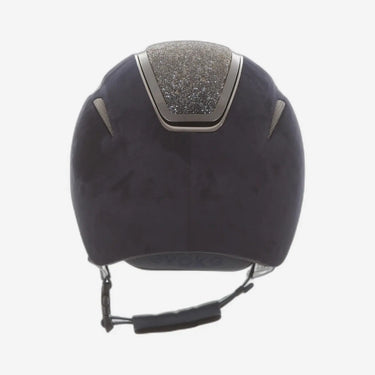 Evoke Callisto Classic Peak Riding Hat Navy Suede Steel Crystal| Online For Equine