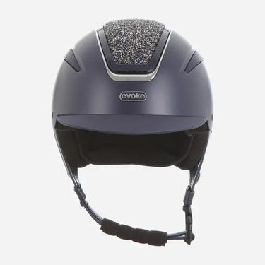 Evoke Callisto Classic Peak Riding Hat Navy with Navy Crystal Panel| Online For Equine