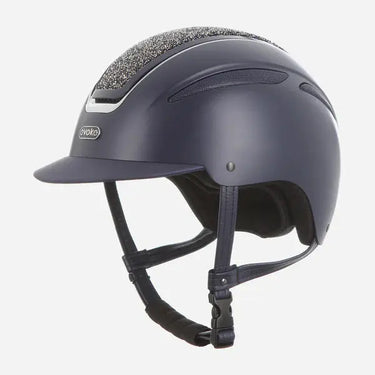 Evoke Callisto Classic Peak Riding Hat Navy with Navy Crystal Panel| Online For Equine
