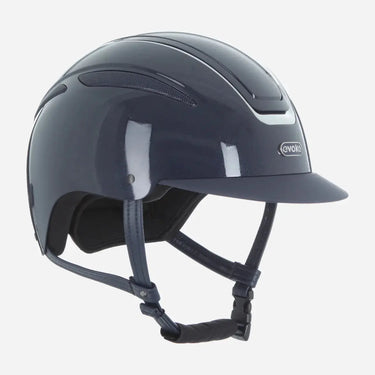 Evoke Callisto Classic Peak Riding Hat Navy Metallic/Chrome| Online For Equine