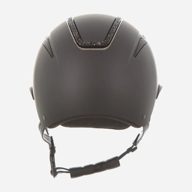 Evoke Callisto Wide Peak Riding Hat Black Black Crystal Frame| Online For Equine