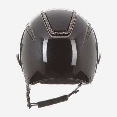 Evoke Callisto Wide Peak Riding Hat Black Metallic Marcasite Crystal Frame| Online For Equine