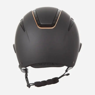 Evoke Callisto Wide Peak Riding Hat Black with Rose Gold| Online For Equine