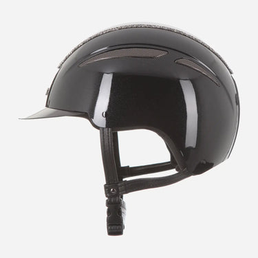 Evoke Callisto Wide Peak Riding Hat Metallic Graphite Marcasite Crystal Frame| Online For Equine