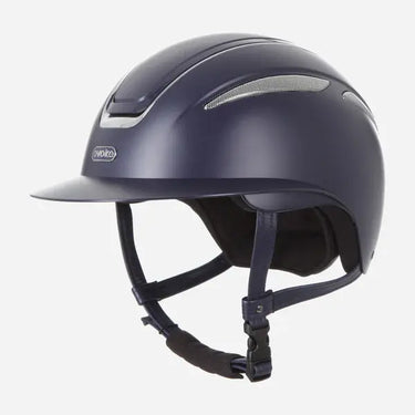 Evoke Callisto Wide Peak Riding Hat Navy Chrome| Online For Equine