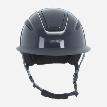 Evoke Callisto Wide Peak Riding Hat Navy Metallic Chrome| Online For Equine