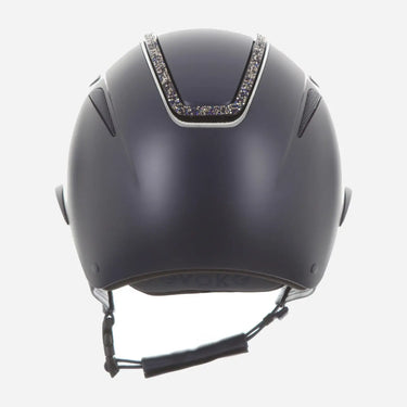 Evoke Callisto Wide Peak Riding Hat Navy Navy Crystal Frame| Online For Equine