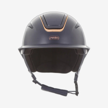 Evoke Callisto Wide Peak Riding Hat Navy Rose Gold| Online For Equine