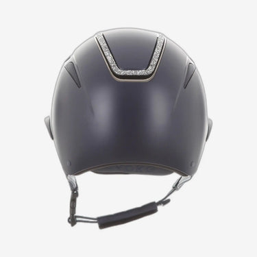 Evoke Callisto Wide Peak Riding Hat Navy Silver Crystal Frame| Online For Equine