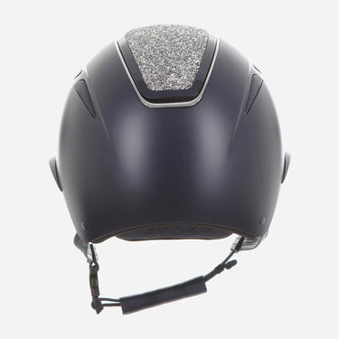 Evoke Callisto Wide Peak Riding Hat Navy Silver Crystal| Online For Equine