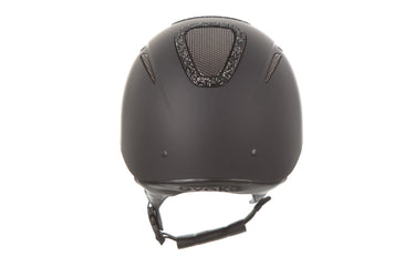 Evoke Elara Classic Peak Riding Hat Black/Black Crystal Frame| Online For Equine