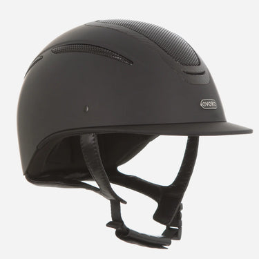 Evoke Elara Classic Peak Riding Hat Black/Carbon Frame| Online For Equine