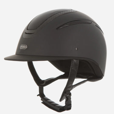 Evoke Elara Classic Peak Riding Hat Black/Carbon Frame| Online For Equine