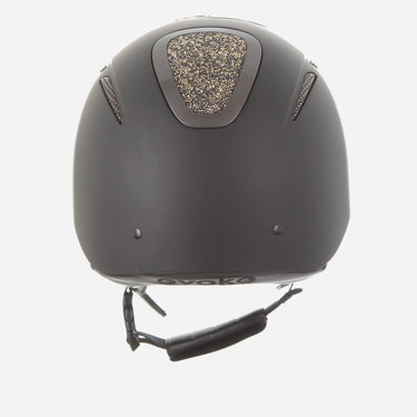 Evoke Elara Classic Peak Riding Hat Black/Gold Crystal| Online For Equine